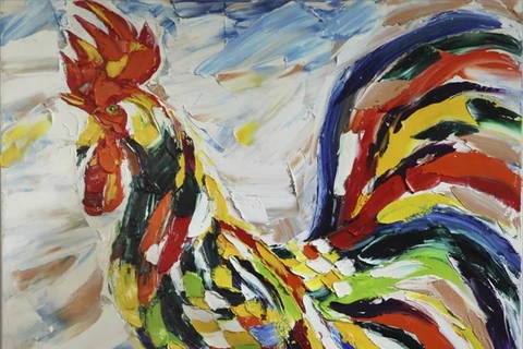 Des peintures inspirées du Coq exposées à Hanoï