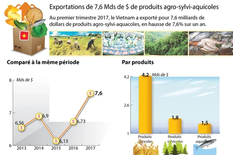 Exportations de 7,6 Mds de $ de produits agro-sylvi-aquicoles au 1er trimestre