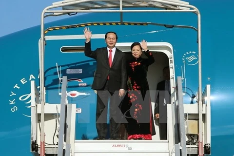 Le président Tran Dai Quang et son épouse en visite d'Etat en Chine 