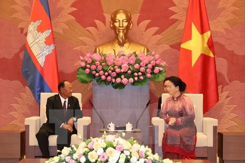 Vietnam-Cambodge: Entretien entre Nguyên Thi Kim Ngân et Samdech Heng Samrin