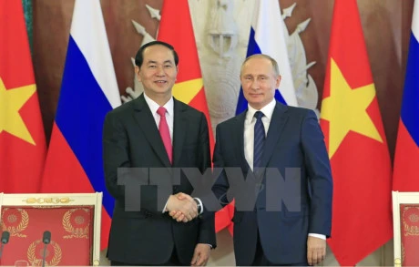 Déclaration commune sur les résultats de la visite officielle en Russie du président Tran Dai Quang 