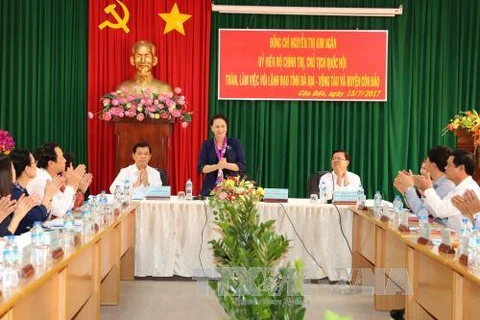 La présidente de l’AN en visite au district de Con Dao, province de Ba Ria-Vung Tau