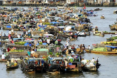 Le marché flottant de Nga Nam
