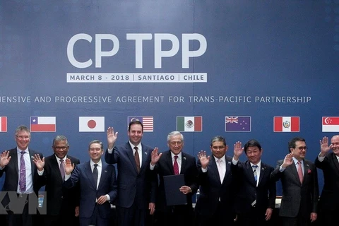 Des images de la cérémonie de signature du CPTPP au Chili