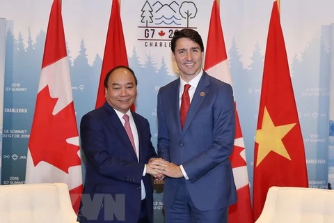 Entretien entre les Premiers ministres vietnamien et canadien