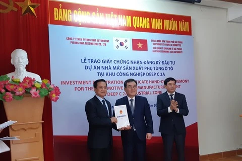 Hai Phong: remise de la licence d’investissement à Pyeong Hwa Automotive