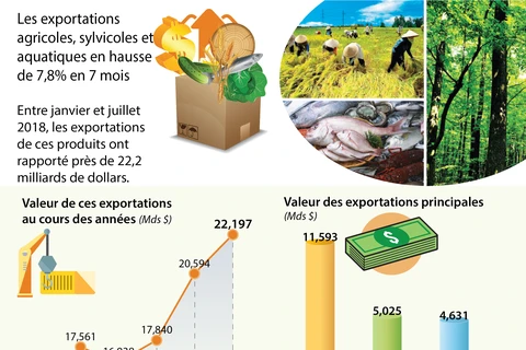 [Infographie] Les exportations agricoles, sylvicoles et aquatiques en 7 mois