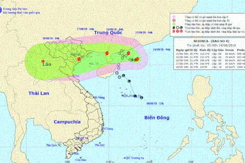 Le typhon Bebinca pourrait s’abattre sur le littoral du Nord-Est