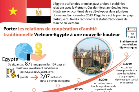 [Infographie] Porter les relations Vietnam-Egypte à une nouvelle hauteur