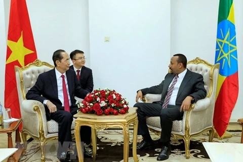 Entrevue entre le président Trân Dai Quang et le Premier ministre éthiopien Abiy Ahmed