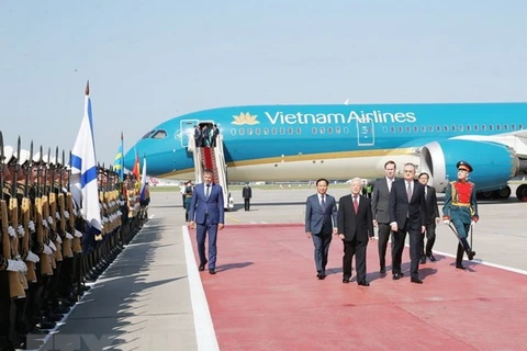 Le leader du PCV Nguyên Phu Trong entame une visite officielle en Russie