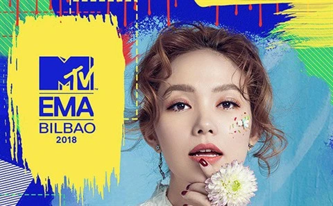 Minh Hang nominée l'"Artiste de l’Asie du Sud-Est" à MTV EMA 2018