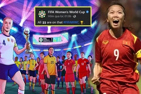 La Vietnamienne Huynh Nhu présente dans le poster de la Coupe du monde féminine 2023