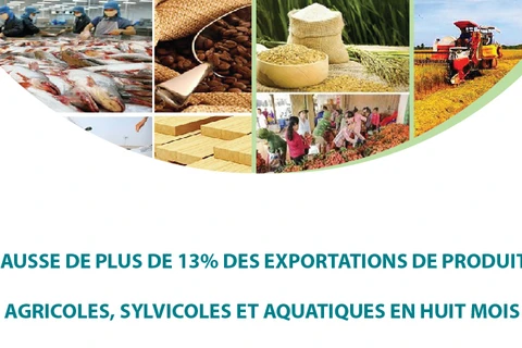 Hausse de plus de 13% des exportations de produits agricoles, sylvicoles et aquatiques en huit mois