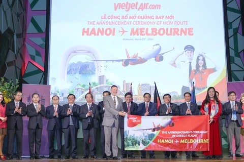 Vietjet ouvre une ligne reliant Melbourne à Hanoï