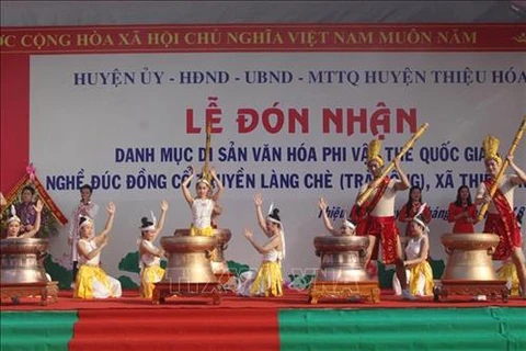 Thanh Hoa: le moulage de cuivre de Che reconnu patrimoine culturel immatériel national