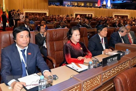 La présidente de l’AN Nguyên Thi Kim Ngân assiste à l’ouverture de la 140e assemblée de l’UIP