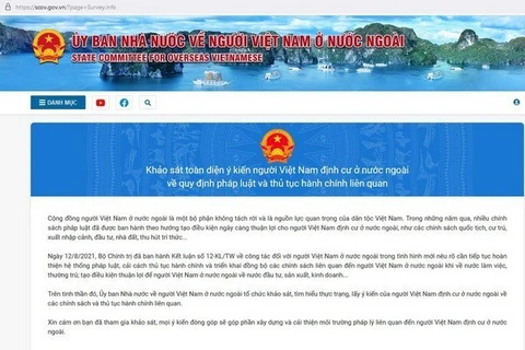 Le site web du Comité d’État chargé des Vietnamiens à l’étranger voit le jour