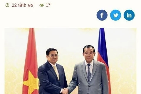 La prochaine visite au Cambodge du PM Pham Minh Chinh fait la une des journaux locaux