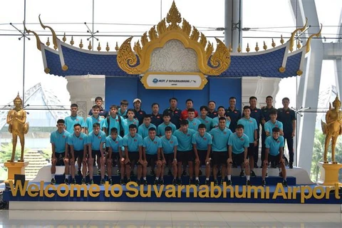Football: l’équipe vietnamienne arrive en Thaïlande pour le Championnat U23 d'Asie du Sud-Est