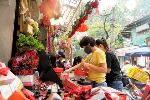 Ho Chi Minh-Ville: Marché tranquille du jour de la Saint-Valentin