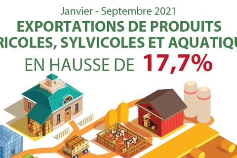 Neuf mois: Les exportations de produits agricoles, sylvicoles et aquatiques en hausse de 17,7%