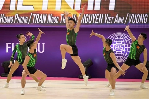 Aérobic: le Vietnam remporte pour la première fois une médaille d'or au Championnat du monde