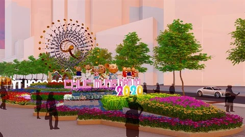 HCM-Ville: La souris, thème principal de la rue florale Nguyên Huê 2020 