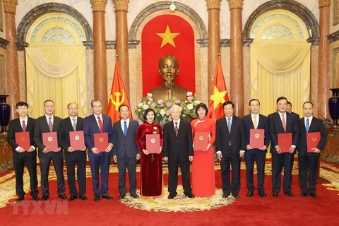 Le dirigeant Nguyen Phu Trong remet ses décisions de nomination à 9 nouveaux ambassadeurs