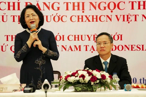 La vice-présidente Dang Thi Ngoc Thinh exhorte à intensifier les relations Vietnam-Indonésie
