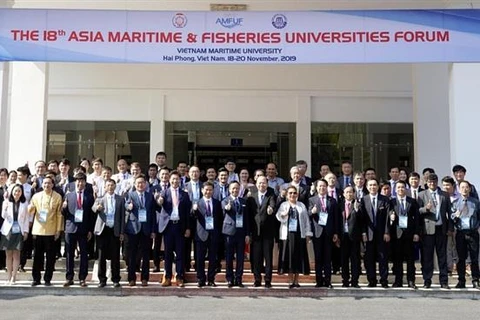 Ouverture du 18e Forum des universités maritimes et de la pêche d'Asie à Hai Phong