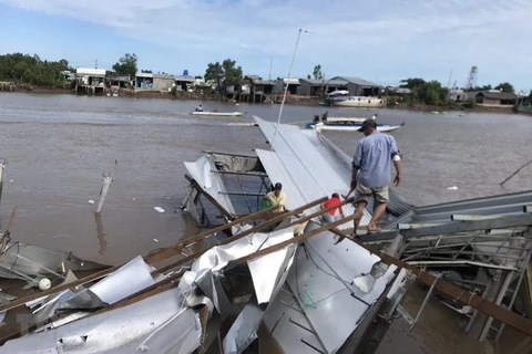 Ca Mau : Une centaine de maisons endommagées par des pluies torrentielles