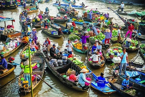 Tiên Giang, tourisme fluvial dans le delta du Mékong