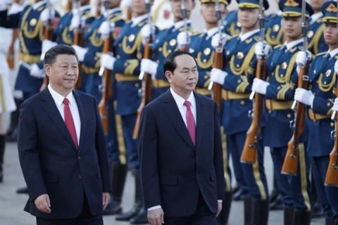Le président Trân Dai Quang reçu en grand pompe par son homologue chinois Xi Jinping 