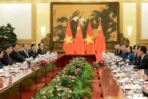 Vietnam-Chine : Entretien entre Trân Dai Quang et Xi Jinping à Pékin