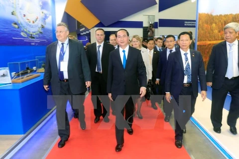 Le président Tran Dai Quang termine sa visite officielle en Russie