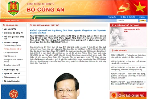 Mise en examen de Phung Dinh Thuc, ancien directeur général du groupe PVN