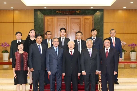 Le secrétaire général Nguyên Phu Trong reçoit les ambassadeurs de l’ASEAN