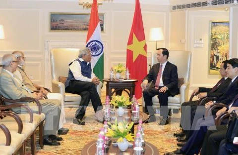 Le président vietnamien exhorte à impulser le partenariat stratégique intégrale Vietnam-Inde