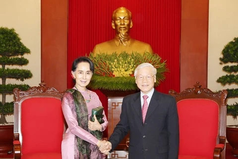 Le leader du PCV reçoit la la conseillère d’État du Myanmar