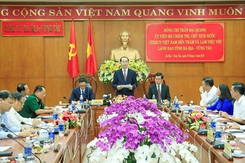 Le chef de l’Etat exhorte Ba Ria-Vung Tau à utiliser efficacement les ressources