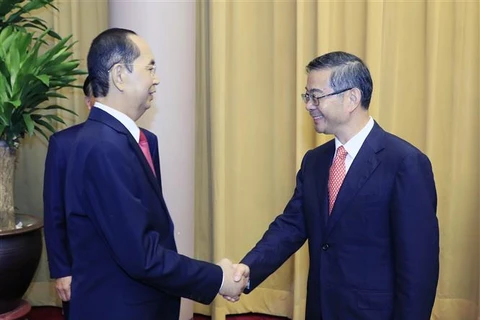 Le président Trân Dai Quang reçoit le président de la Cour populaire suprême de Chine