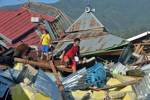 Séisme et tsunami en Indonésie : installation de refuges pour les survivants