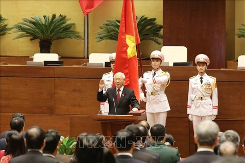 Félicitations des dirigeants indiens au président du Vietnam Nguyen Phu Trong