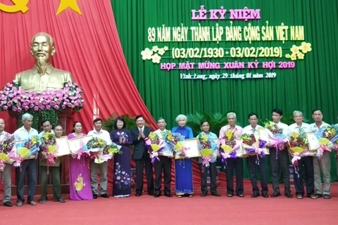 Célébration de l’anniversaire de la fondation du Parti à Vinh Long