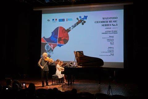Luong Tô Nhu et Vincent Fillatreau en concert à Hanoi
