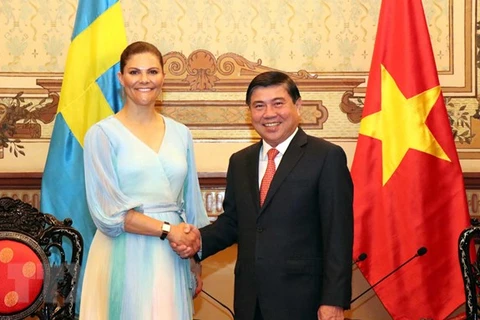 La princesse héritière de Suède Victoria Ingrid Alice Desiree visite Ho Chi Minh-Ville