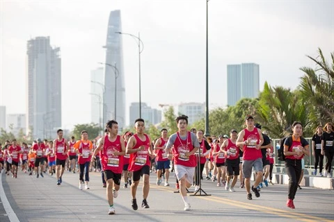 En route pour le marathon international Techcombank de Hô Chi Minh-Ville 2019