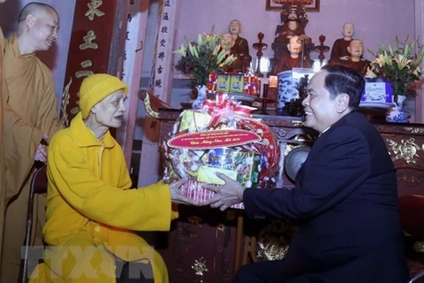 Les meilleurs vœux du Têt traditionnel pour l’Eglise bouddhique du Vietnam