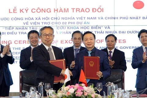 Le Vietnam et le Japon signent une note sur deux projets liés à l’océanographie 